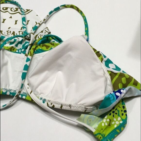 Nanette Lepore multicolored flutter bikini top. NWOT - Picture 8 of 8